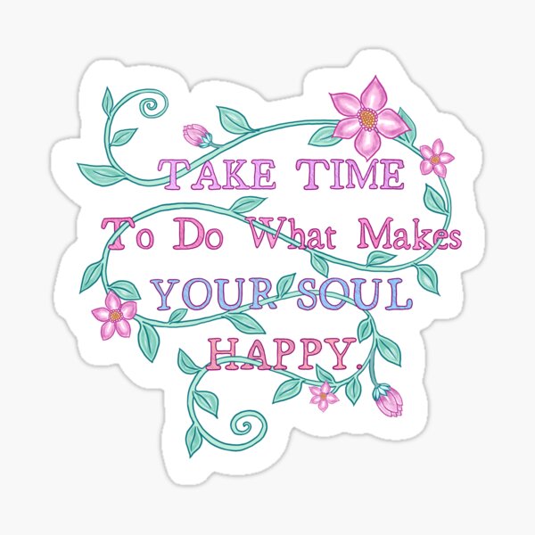 Item preview, Happy Soul Inspirational Art Quote with Pink Blossoms  designed and sold by ellaauroradsign.
