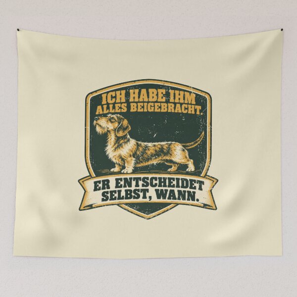 Item preview, A dachshund doesn't listen. It decides. designed and sold by wunderfamily.