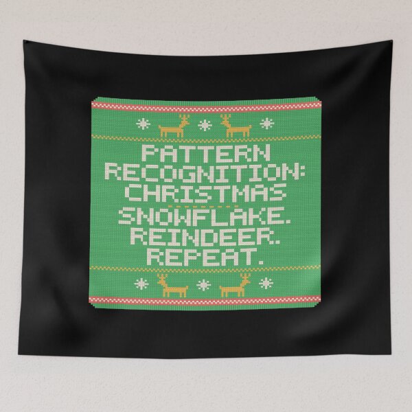 Item preview, Pattern Recognition Christmas Knit-Look Nerd Joke designed and sold by T-J-WHATEVER.