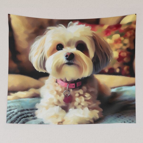 Item preview, Maltipoo Dog Portrait | Cute Fluffy Puppy Art designed and sold by ksgraphics222.