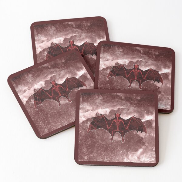 Item preview, Red Bat Skeleton X-Ray Spread Wings Anatomy Gothic designed and sold by Ghoul Enterprises.