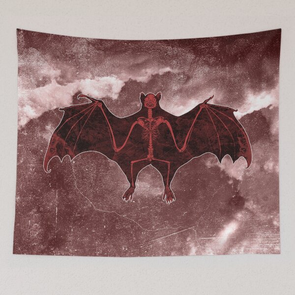 Item preview, Red Bat Skeleton X-Ray Spread Wings Anatomy Gothic designed and sold by Ghoul Enterprises.