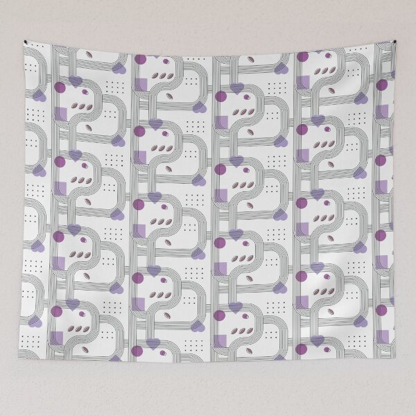 Item preview, Purple doodle tracks and hearts designed and sold by NZfun.