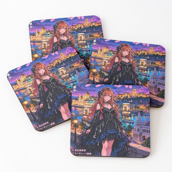 Item preview, Budapest, Hungary — The Red-Haired Witch of the Danube Lights. designed and sold by DibujandoPorfa.