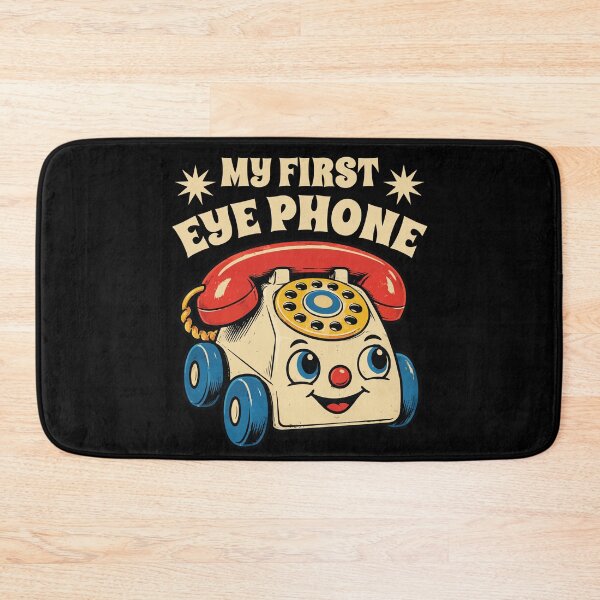 Item preview, My First Eye Phone Funny Quote Vintage Humor designed and sold by wtfbba.