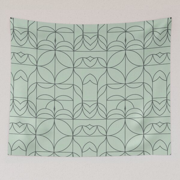 Item preview, Sage green geometric lines designed and sold by NZfun.