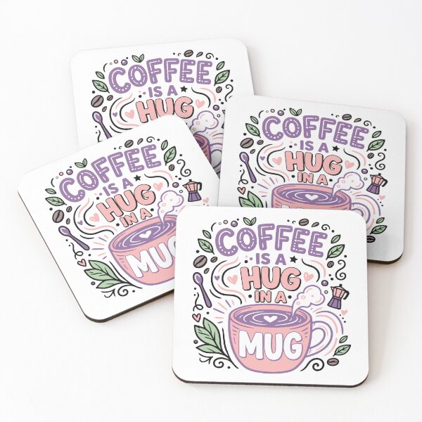 Item preview, coffee lover quote coffee is a hug in a mug designed and sold by Print_This_Out.