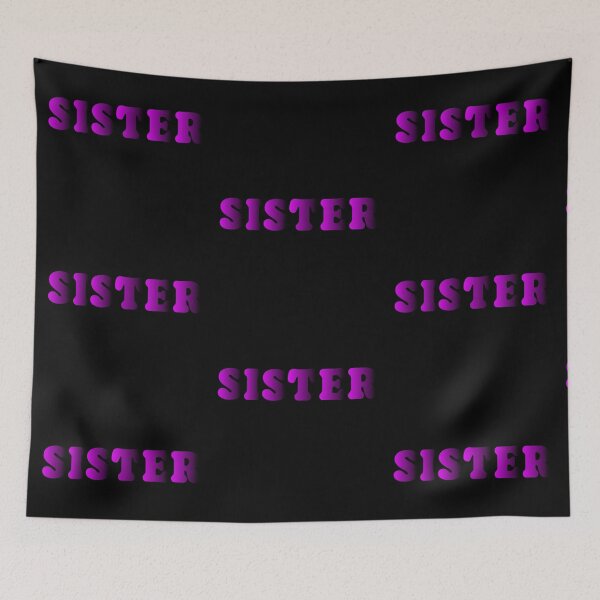 Item preview, SISTER Purple Bold Typographycal Sister Love Gift designed and sold by Detroja Typography.