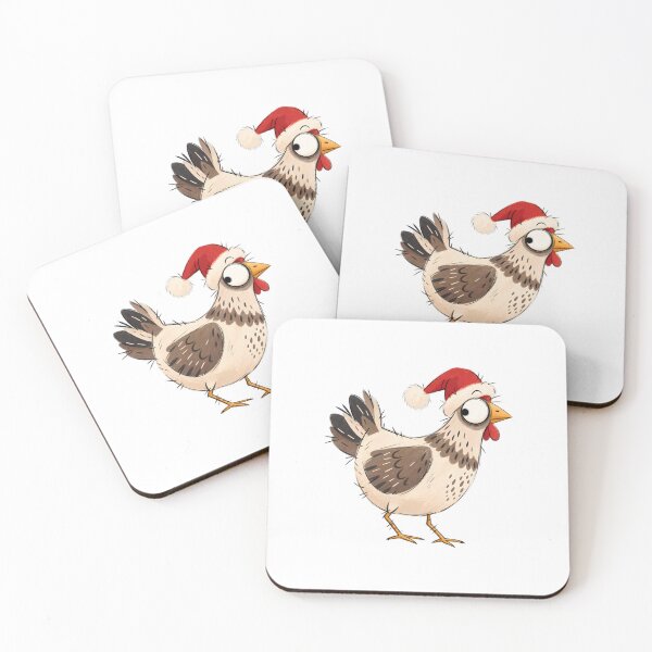Item preview, Hen in a Floppy Santa Cap designed and sold by The-Art-of-D.