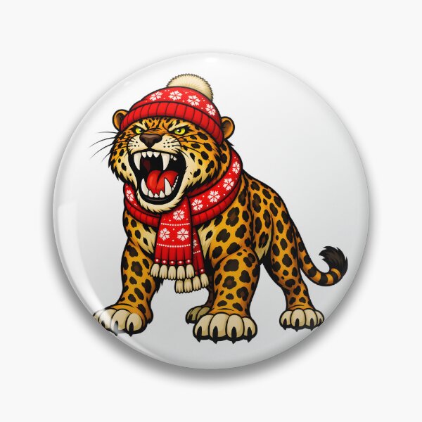 Artikelvorschau, Wintermütze und Schal mit wildem Leopardenmotiv entworfen und verkauft von ROARSOME DESiGNS.