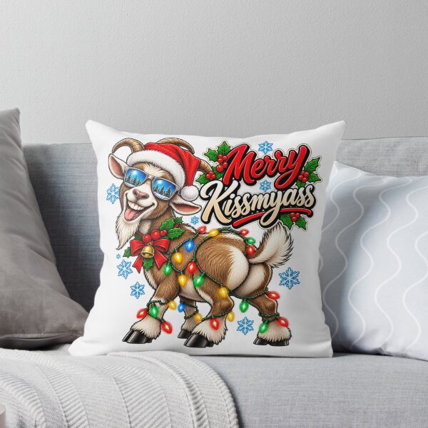 Item preview, Merry Kissmyass Funny Christmas Goat Holiday designed and sold by DesignArtist.ia.