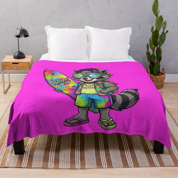 Item preview, ​Cool Surfer Raccoon Beach Surfboard Summer designed and sold by Gianlu1215.