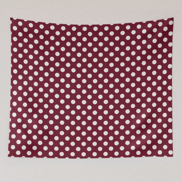 Item preview, White Polka Dot Pattern Burgundy Wine | Retro 50s White Polka Dots Dark Burgundy Wine | Minimalist Burgundy & White Polka Dot for Her Mom Bride Students designed and sold by VivaFy.