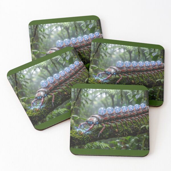Item preview, Cybernetic Centipede Plasma Mech in Steampunk Rainforest designed and sold by TeeBeeDesigns.