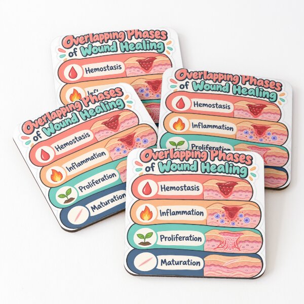 Item preview, Wound Healing Phases Sticker designed and sold by isokinetic.