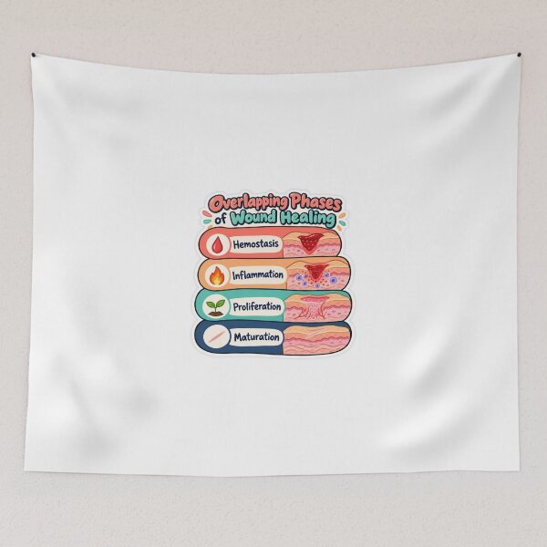 Item preview, Wound Healing Phases Sticker designed and sold by isokinetic.