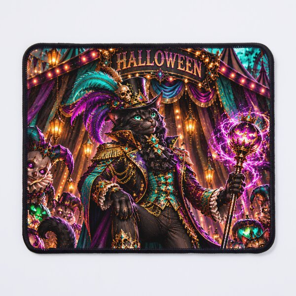 Item preview, Royal Halloween Cat – Dark Fantasy Pumpkin Wizard designed and sold by Neon Riot Studio.