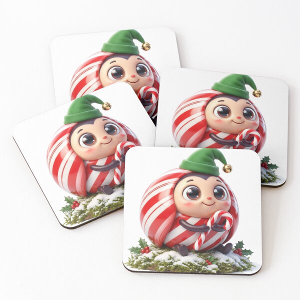 Item preview, Cute Candy Cane Ladybug Christmas Elf designed and sold by Thanat Studio.