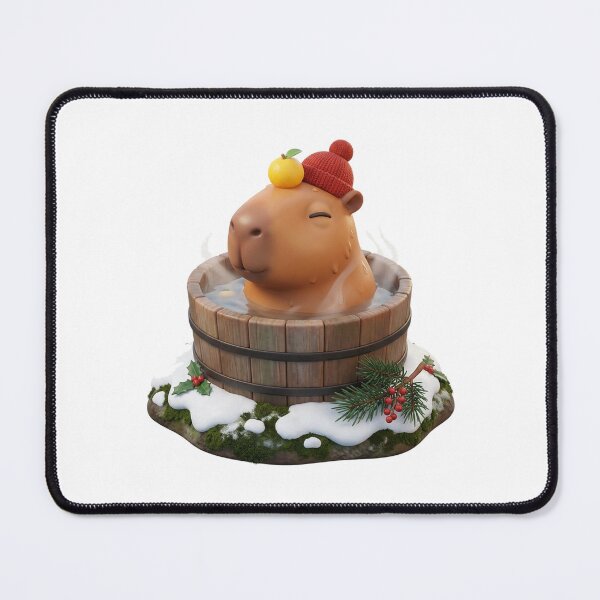 Item preview, Capybara Hot Spring Winter Onsen with Yuzu designed and sold by Thanat Studio.