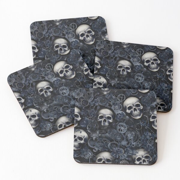Item preview, Dark Gothic Skull & Crimson Roses Pattern 11 designed and sold by The Design Asset Station.
