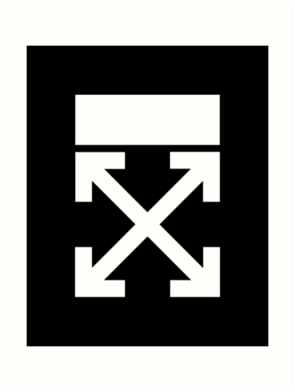  Off  White  Arrow Cross  Logo Art Prints by ImperialDesignz 