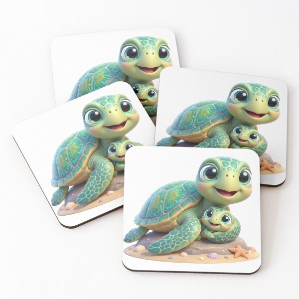 Item preview, Cute Mom and Baby Sea Turtle designed and sold by Thanat Studio.