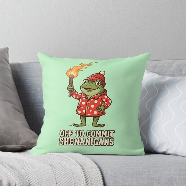 Item preview, Off to commit Shenanigans Frog - Funny Frog with the torch designed and sold by ParadoxParadox.