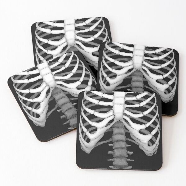 Item preview, Semirealistic rib cage -Black and white- designed and sold by Houst-cn.