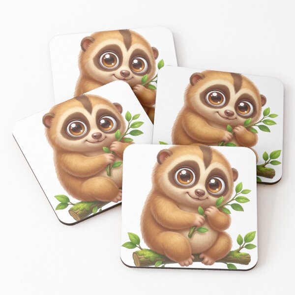 Item preview, Cute Slow Loris Hugging a Branch designed and sold by Thanat Studio.