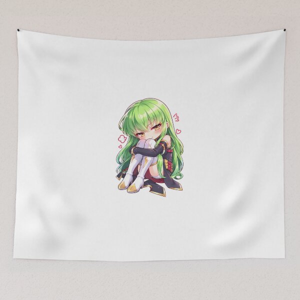 Item preview, C.C. Code Geass Chibi Anime Girl – Cute Green Hair Kawaii Fan Art designed and sold by mumeaw.
