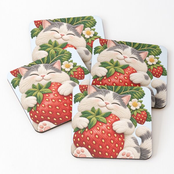 Item preview, Strawberry Kitty designed and sold by Peachy Dreams.