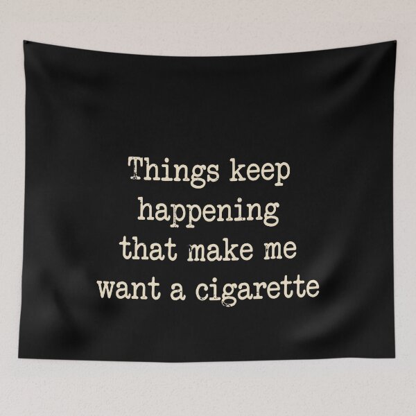 Item preview, Things Keep Happening - Cigarette Humor Cream Typewriter designed and sold by mareix.