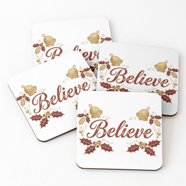 Item preview, Believe Shirt — Embroidered-Look Christmas Bell Tee designed and sold by unthinkabletees.