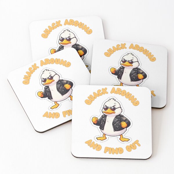 Item preview, Quack Around and Find Out Biker Duck designed and sold by ZeroContextArt.