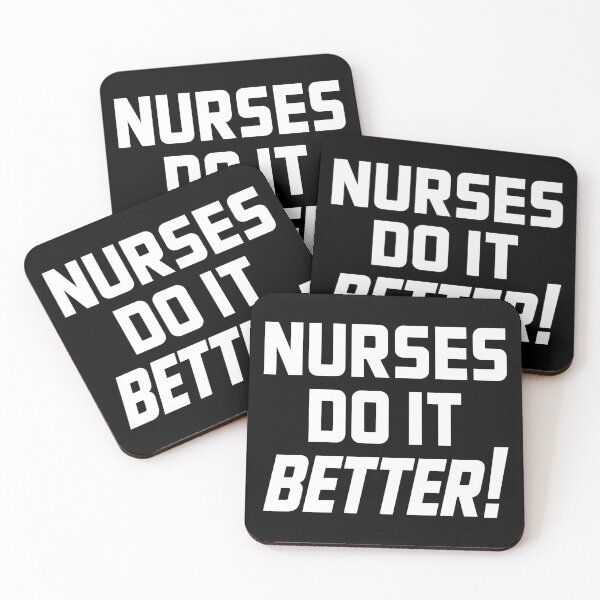 Item preview, Nurses Do It Better - Bold White Nursing Typography designed and sold by mareix.