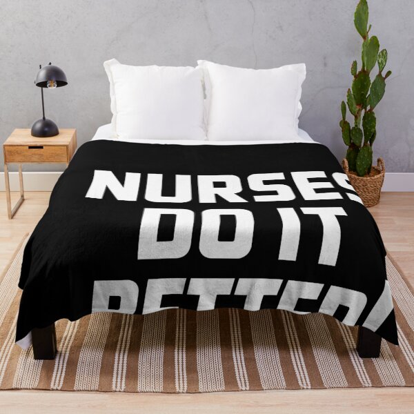 Item preview, Nurses Do It Better - Bold White Nursing Typography designed and sold by mareix.