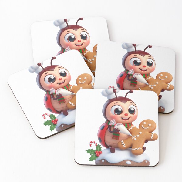 Item preview, Cute Ladybug Baking Gingerbread Cookies designed and sold by Thanat Studio.