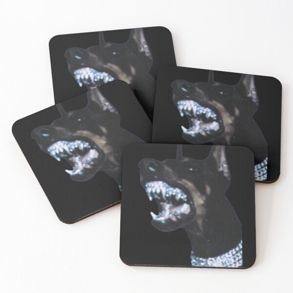 Item preview, Snarling Black Dog with Sparkling Collar designed and sold by InkLabStore.