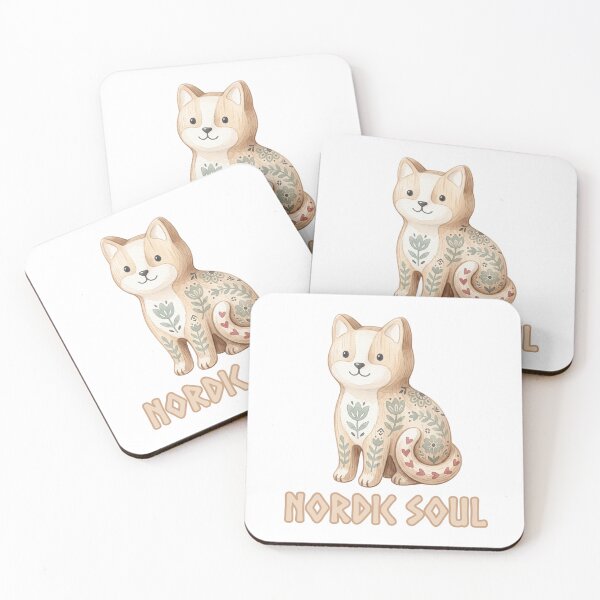 Item preview, Nordic Soul – Scandinavian Carved Wooden Cat designed and sold by CleanDecor.