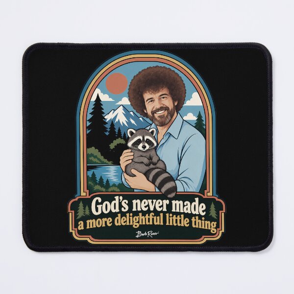 Item preview, Bob Ross Raccoon Lover Wildlife Nature Vintage Quote designed and sold by karamram.