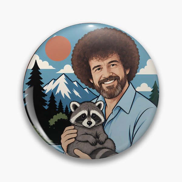 Item preview, Bob Ross Raccoon Lover Wildlife Nature Vintage Quote designed and sold by karamram.