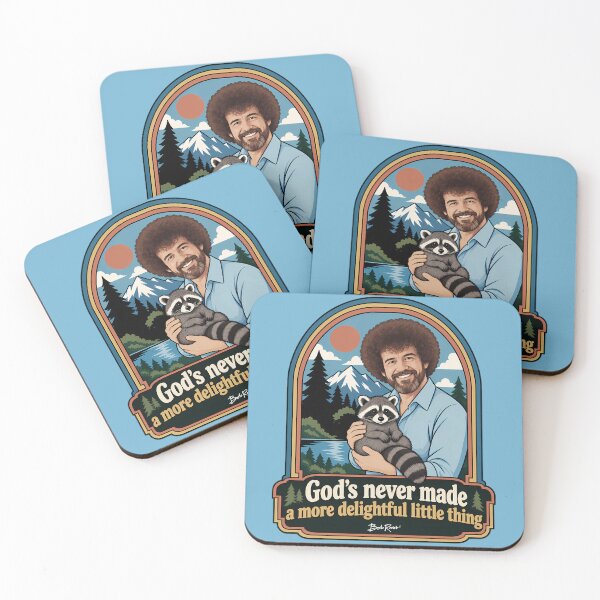 Item preview, Bob Ross Raccoon Lover Wildlife Nature Vintage Quote designed and sold by karamram.