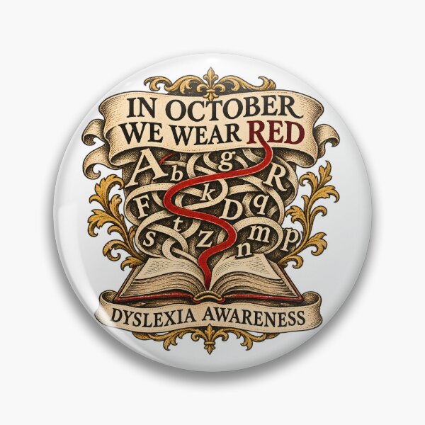 Item preview, In October We Wear Red Dyslexia Awareness designed and sold by TOMSZE.