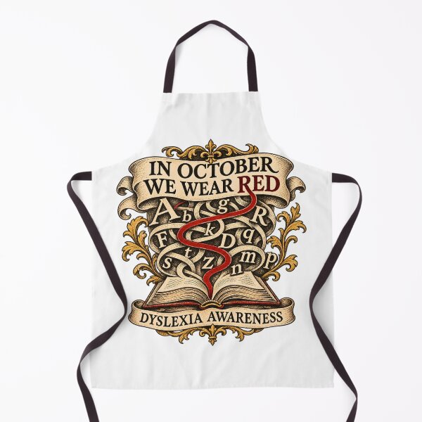 Item preview, In October We Wear Red Dyslexia Awareness designed and sold by TOMSZE.