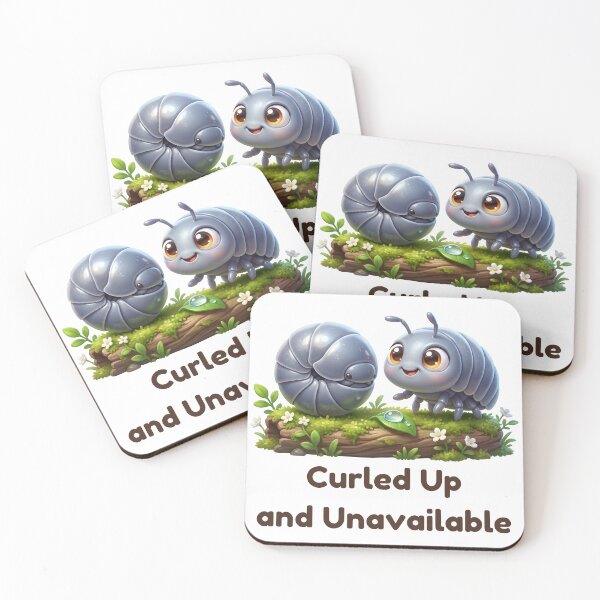 Item preview, Curled Up and Unavailable - Cute Roly Poly Introvert designed and sold by Thanat Studio.