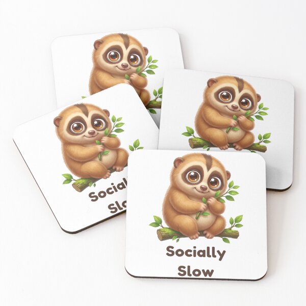 Item preview, Socially Slow - Cute Slow Loris Introvert designed and sold by Thanat Studio.