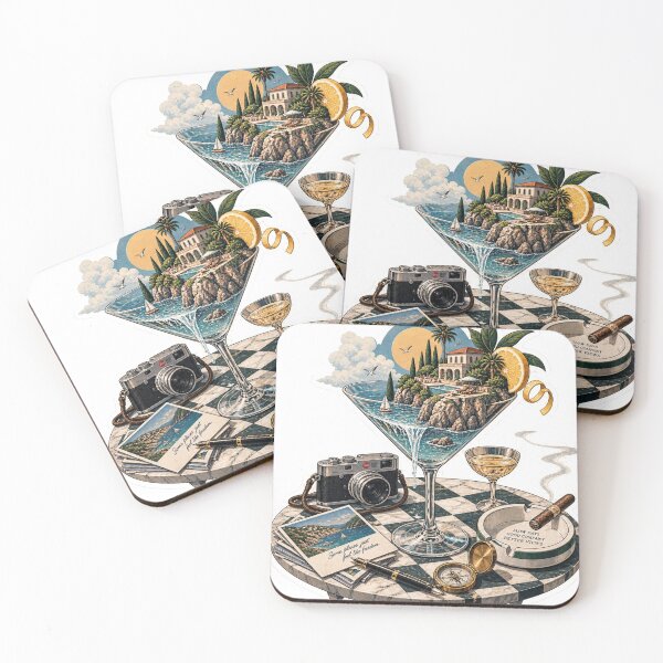 Item preview, Mediterranean Summer Cocktail - Surreal Luxury Resort Art designed and sold by ADASUPPLYCO.