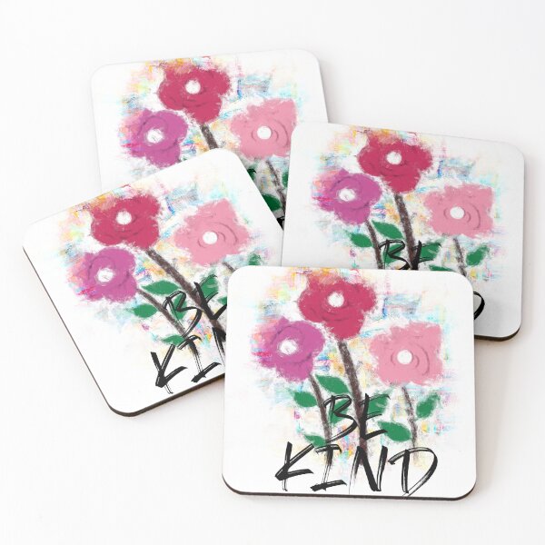 Item preview, Be Kind Floral Typography – Digital Flower Illustration designed and sold by motivation and inspiration designs  .
