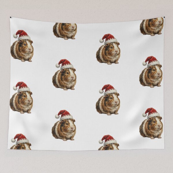 Item preview, Cute Guinea Pig Wearing Santa Hat Christmas Holiday Animal  designed and sold by SOUFIANE1991.