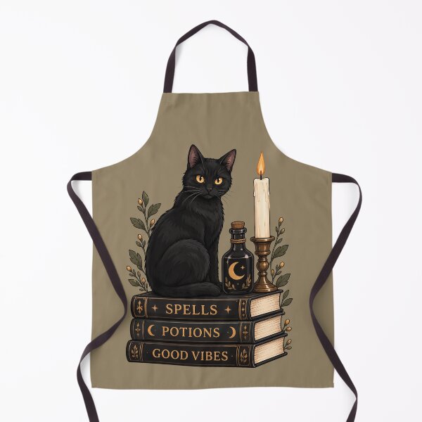 Item preview, Black Cat Spells and Potions – Gothic Witchy Books Art designed and sold by kstheladesigns.